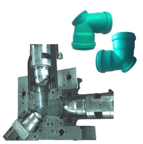 PP COLLAPSIBLE ELBOW 90° WITH INPECTION DOOR FITTING MOULD