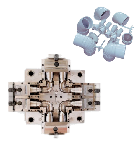 DIFFERENT SIZES OF PVC ELBOW 90 FITTING MOULD