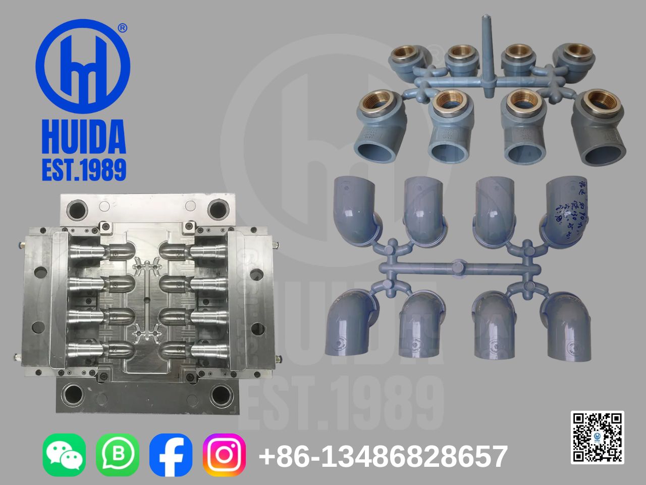 CPVC FEMALE ELBOW 90° WITH BRASS INSERT FITTING MOULD 1
