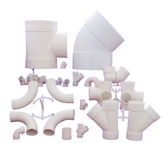 DIFFERENT SIZES OF PVC FITTING MOULD