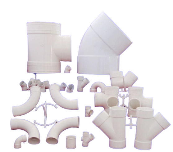 DIFFERENT SIZES OF PVC FITTING MOULD