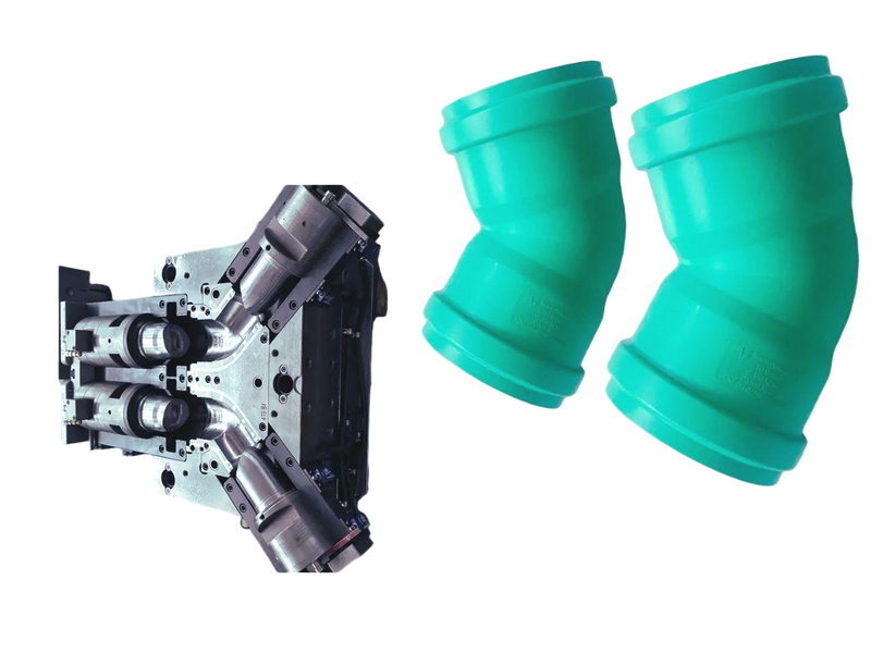 PP FITTING MOULD COLLAPSIBLE ELBOW 45 DEGREE